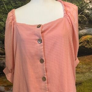 Pink Striped Women's Top